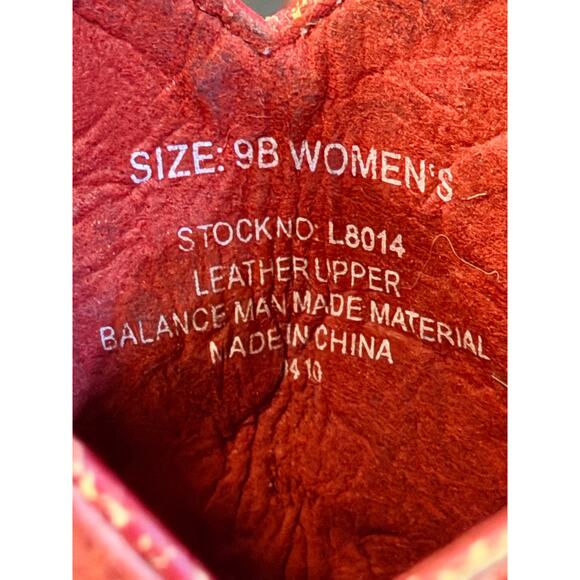 Justin Cowgirl Boots – Red Roper Style – Women’s Size 9 - Picture 4 of 7